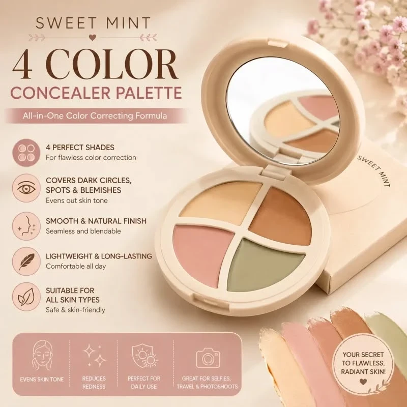 Sweet Mint 4 Color Concealer Palette