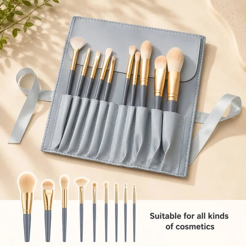 Professional Makeup Brush Set (10 Pcs)